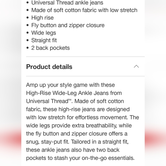 Universal Thread Black Wide Leg Jeans - Picture 4 of 10